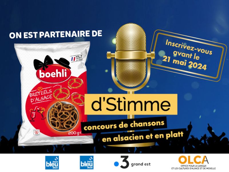 Boehli partenaire de D'Stimme : concours de chansons en Alsacien et en Platt