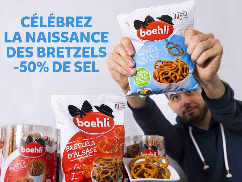 Boehli lance ses Bretzels -50% de Sel